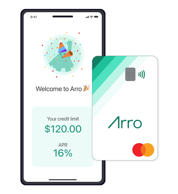 Arro Credit Card and Arro App on iPhone