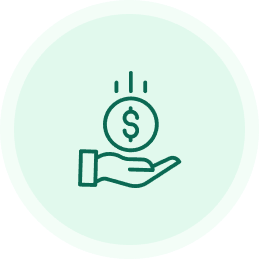 graphic of a hand holding a coin